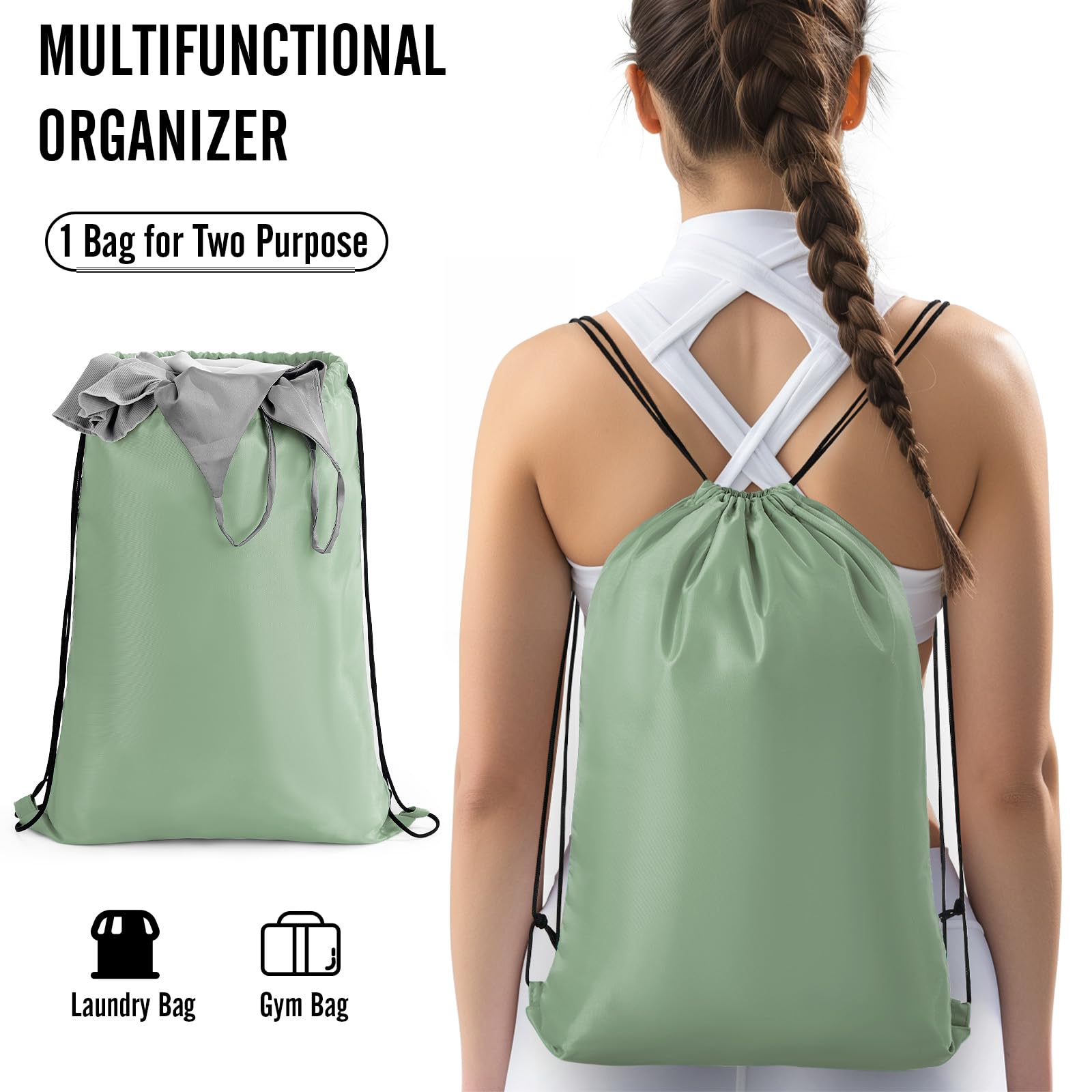 Veken 8 Piece Set Travel Packing Cubes | Matcha Green - aborderproducts