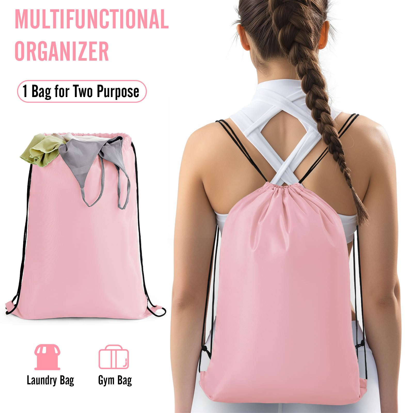 Veken 8 Piece Set Travel Packing Cubes | Pink - aborderproducts