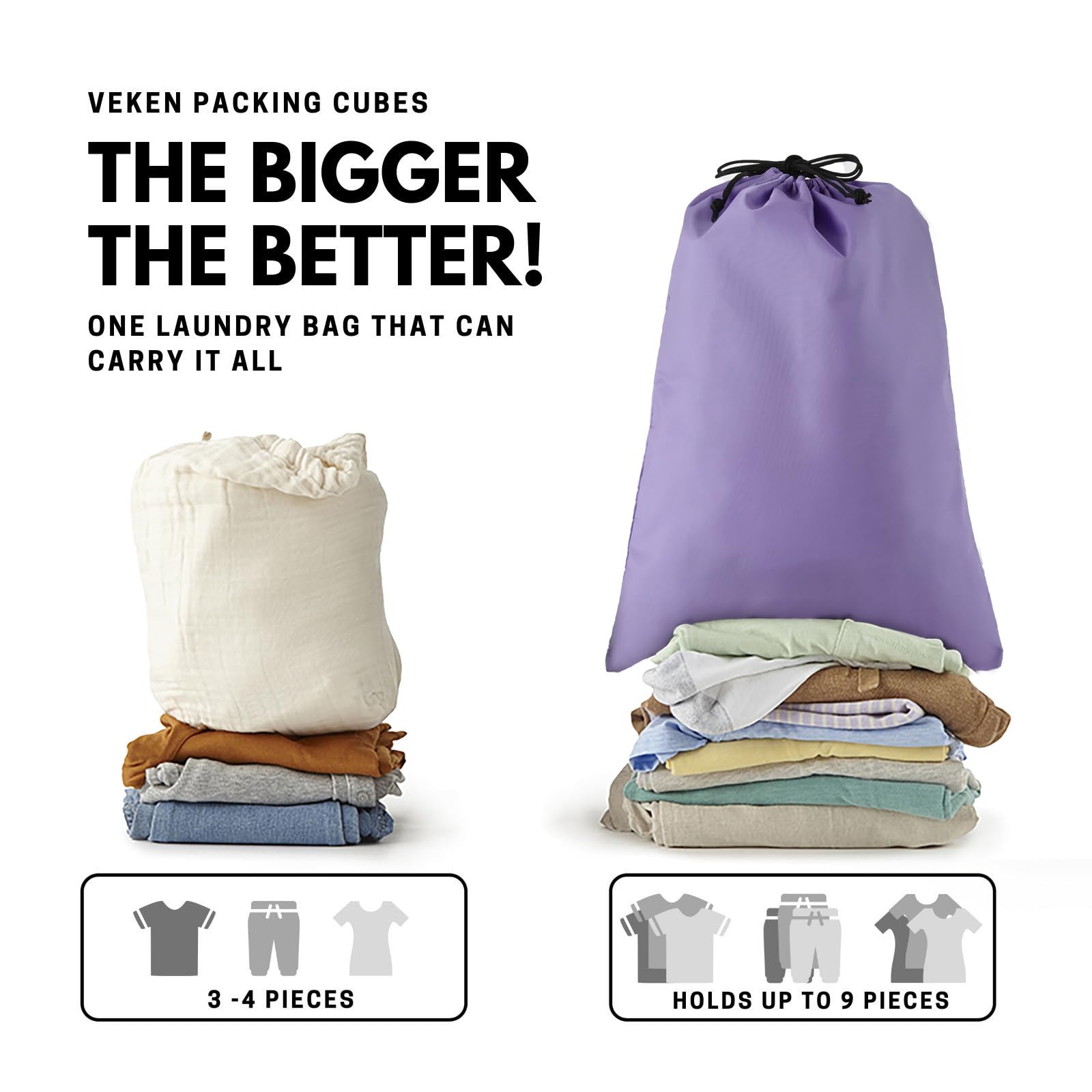 Veken Packing Cubes | 6 Set | Purple