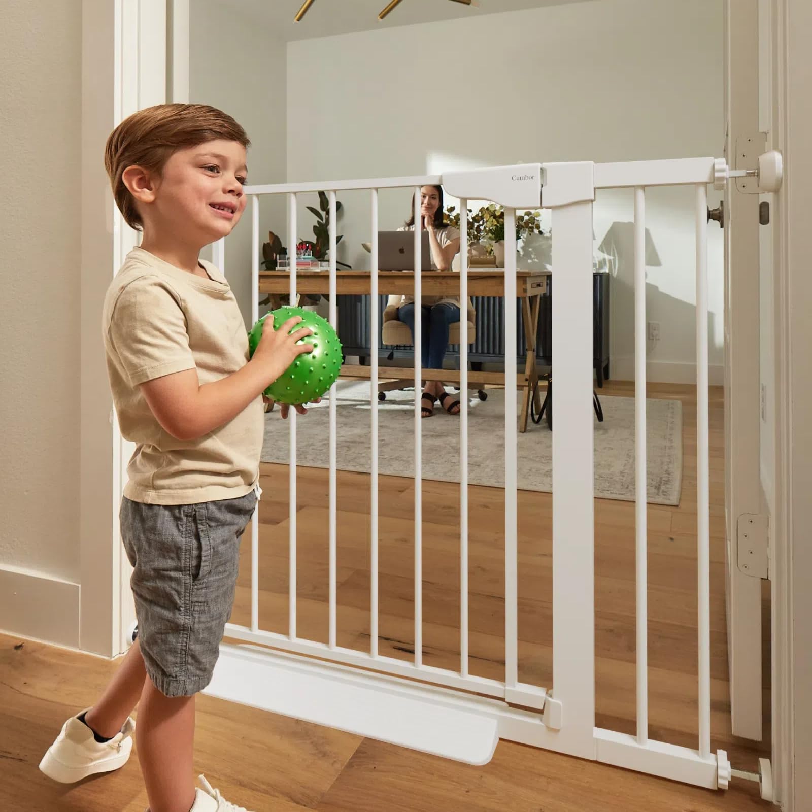 CUMBOR | SAFETY GATE | 29.7-40.6"W x 36"H | White - aborderproducts