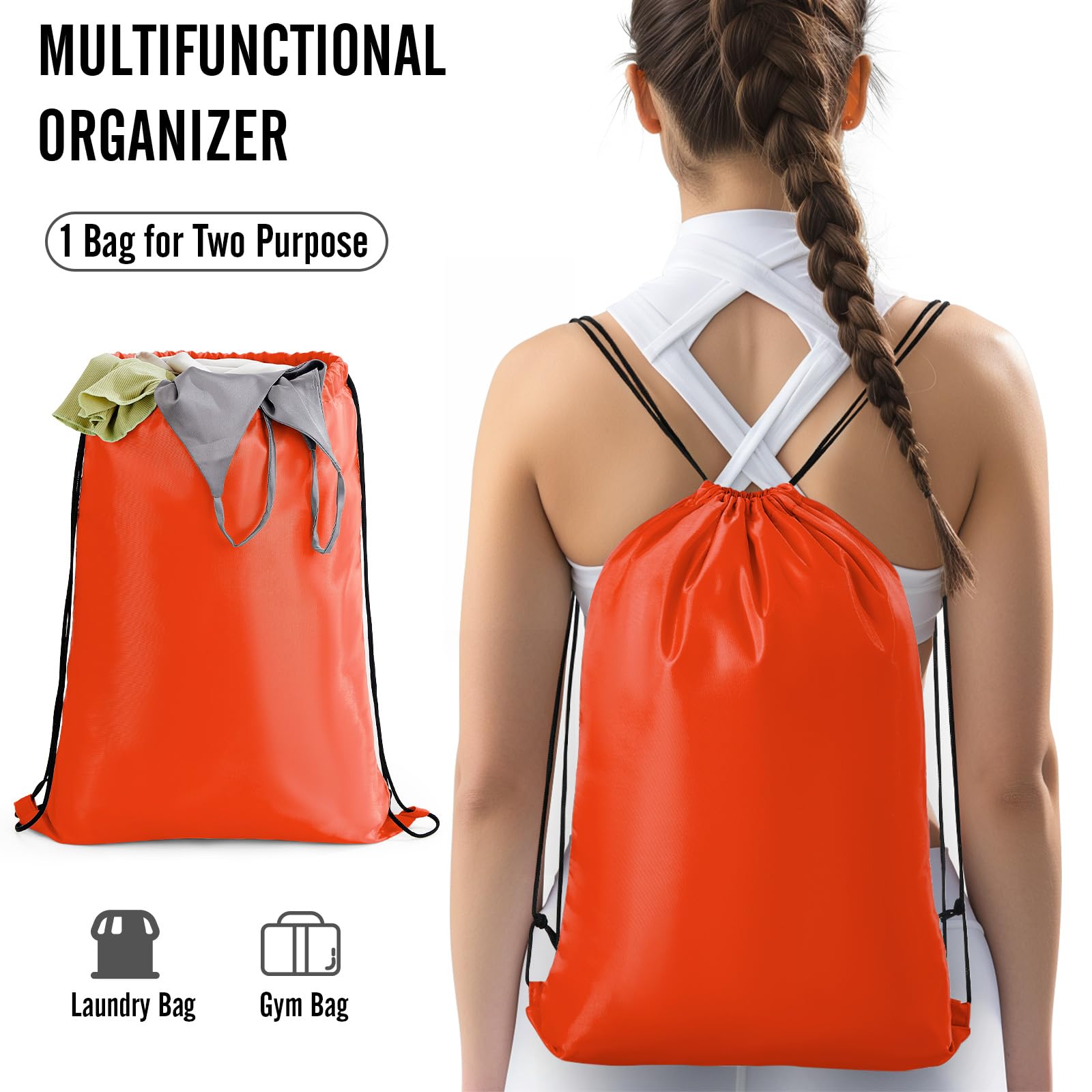 Veken 8 Piece Set Travel Packing Cubes | Orange - aborderproducts