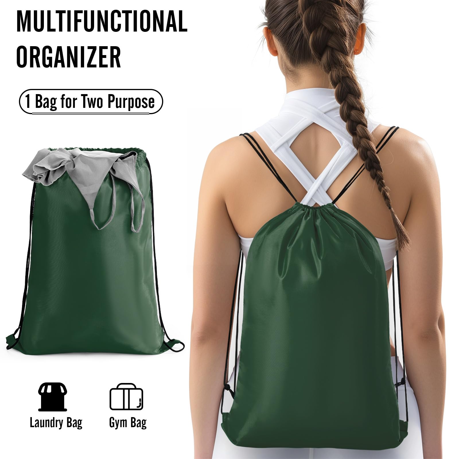 Veken 8 Piece Set Travel Packing Cubes | Dark Green - aborderproducts