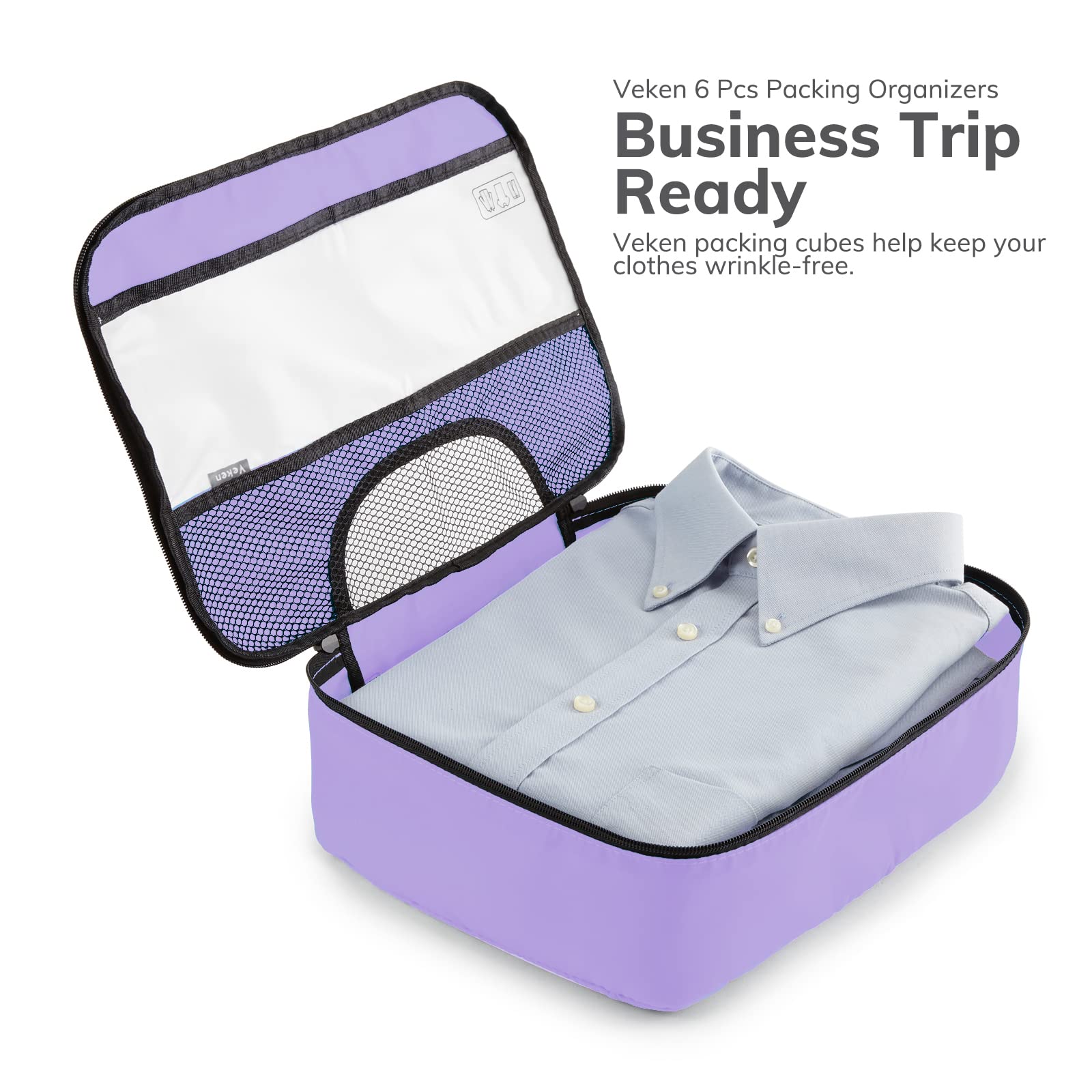 Veken Packing Cubes | 6 Set | Purple