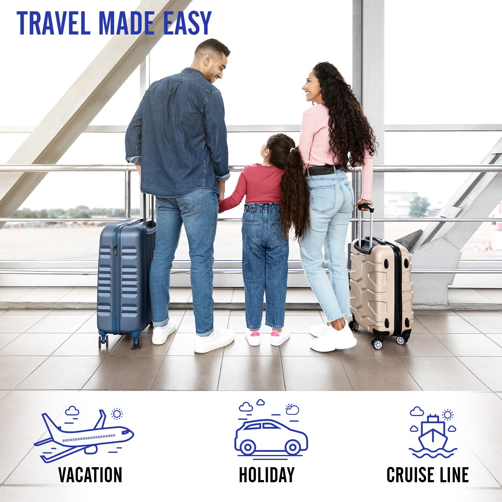 Veken 8 Piece Set Travel Packing Cubes | Klein Blue - aborderproducts