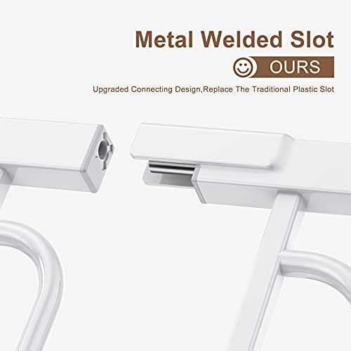 Cumbor 29.7-57" Baby Gate for Stairs, Extra Wide Dog Gate for Doorways, Pressure Mounted Walk Through Safety Child Gate for Kids Toddler, Adjustable Tall Pet Puppy Fence Gate, White - aborderproducts