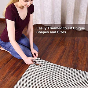 Veken Non-Slip Rug Pad Gripper 5 x 7 Feet Extra Thick Pads for Hardwood Floors, Keep Your Rugs Safe and in Place - aborderproducts