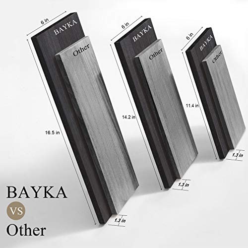 BAYKA Wall Shelves for Bedroom Decor, Floating Wall Shelves for Living Room Kitchen Storage, Wall Mounted Rustic Wood Floating Shelves for Kids Books, Small Shelf for Bathroom, Office, Laundry Room - aborderproducts