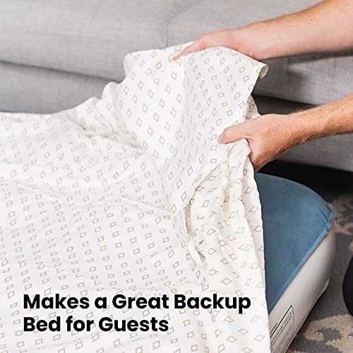 InnoTruth Camping Queen Air Mattress Bed, Single High Inflatable Airbed for Guests, Raised Elevated Blow Up Mattresses with Rechargeable Electric Pump, Portable and Foldable Bed for Home Travel - aborderproducts
