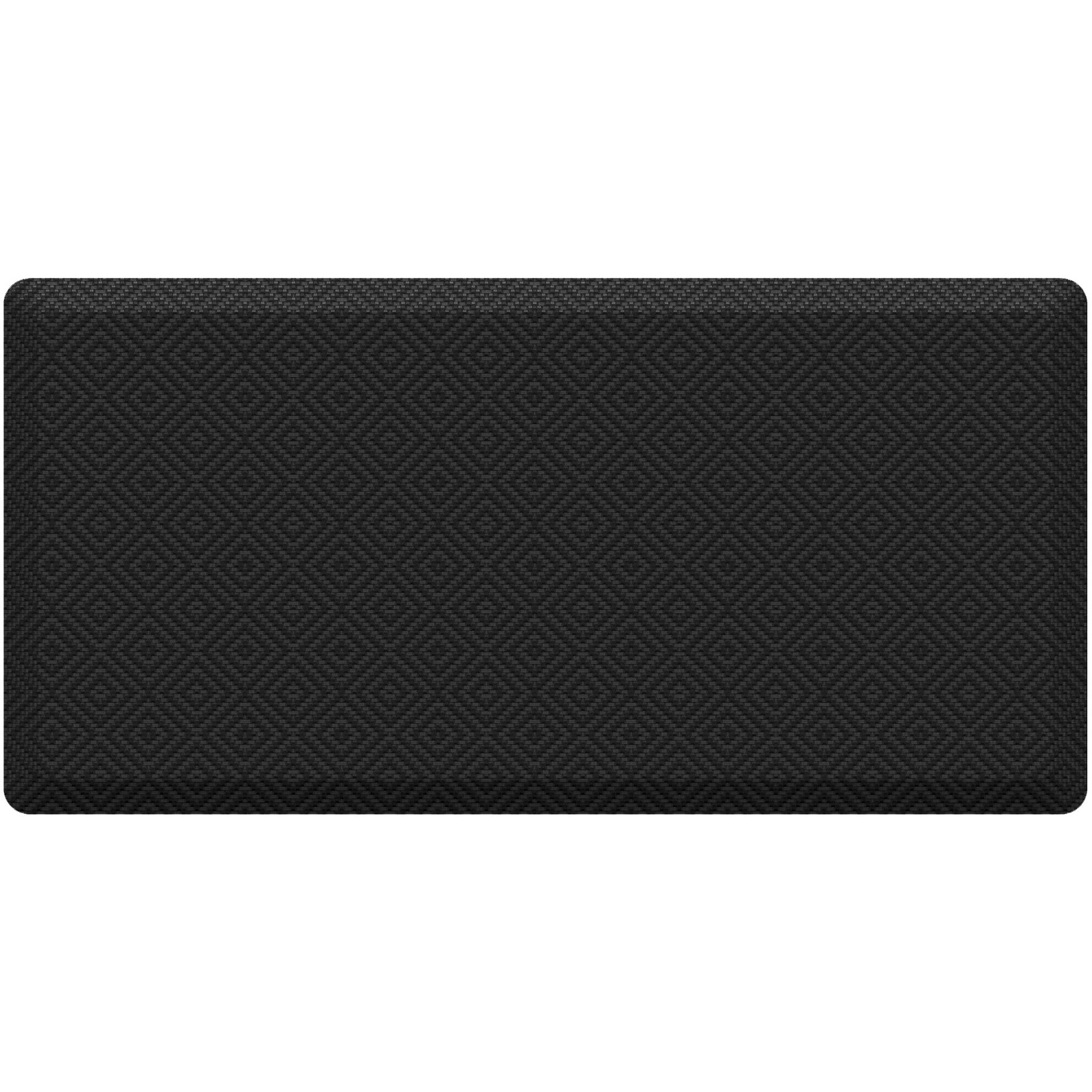 Black cushioned anti-fatigue kitchen mat