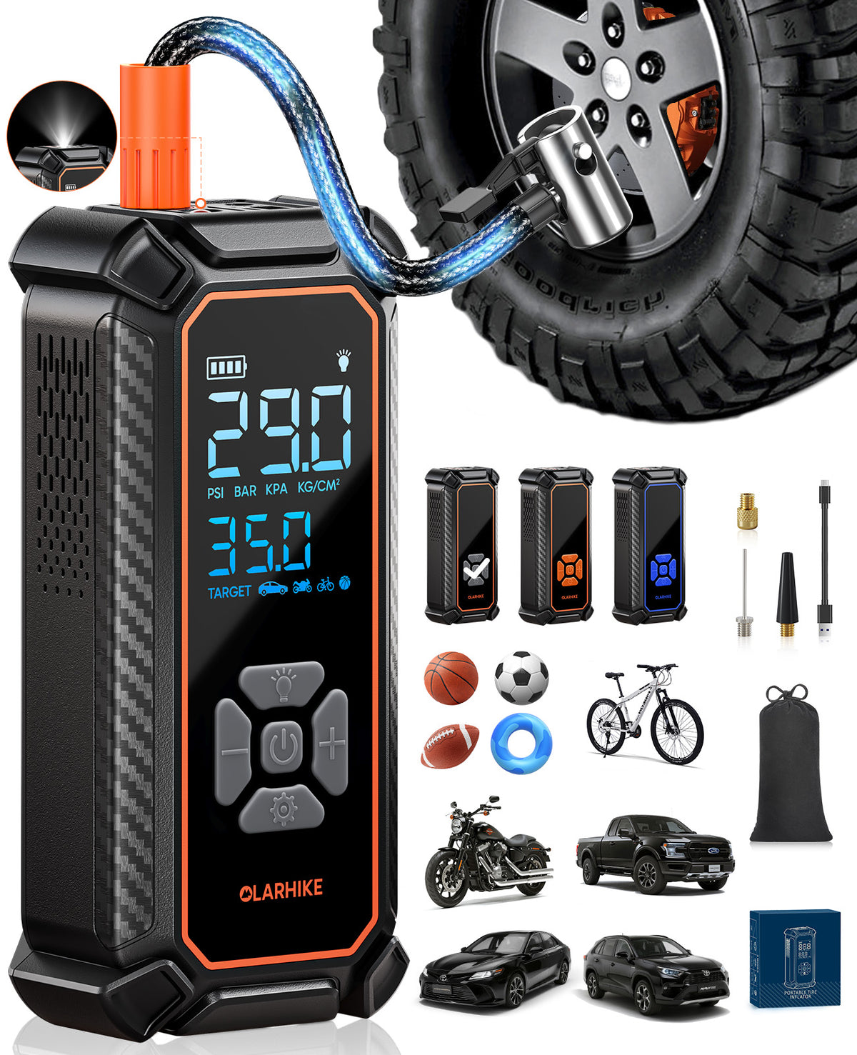 OlarHike | Tire Inflator | 6000mAh | Grey