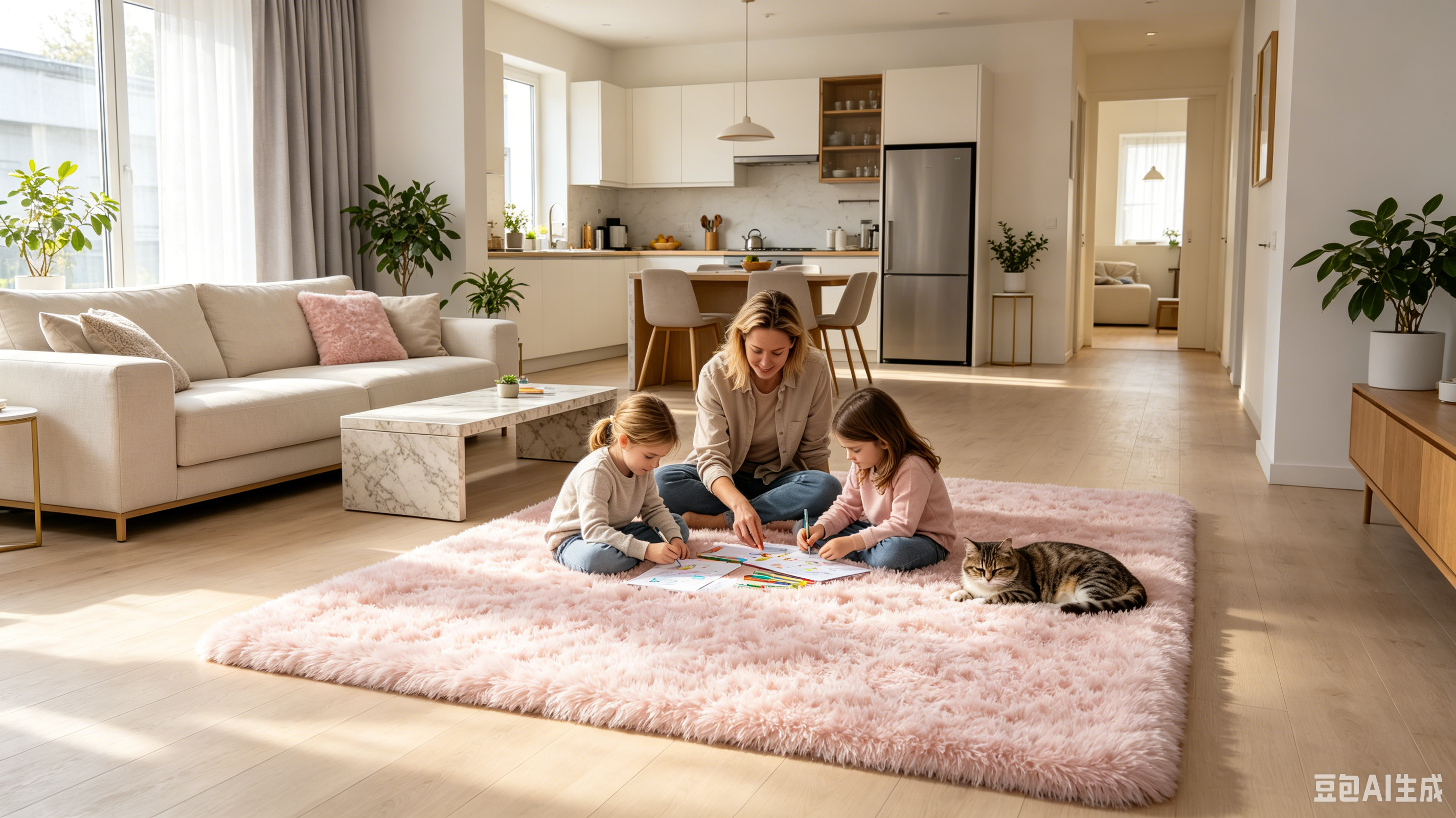 lxx Premium Ultra-Soft Washable Area Rug - Non-Slip Vintage Carpet for Living Room & Bedroom-zoom-4