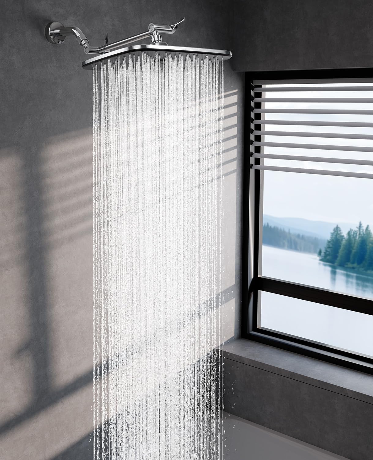 Veken | Rain Shower Head Chrome | 2.5gpm - aborderproducts