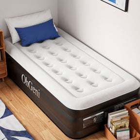 OhGeni | Air Mattress | 18" | Twin | Black - aborderproducts