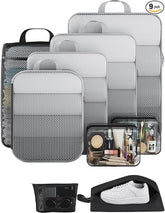 Veken 9-Piece Set Compression Organizer (Black) - aborderproducts