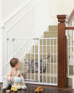 Baby Gate Extra Tall | 28.9” to 42.1” | White | InnoTruth - aborderproducts