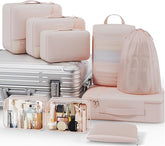 OlarHike Travel Makeup Organizer M3V1 (4+5) 9-Piece Set Beige - aborderproducts