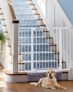 CUMBOR | SAFETY GATE | 29.7"-51.5"W x 36"H | WHITE - aborderproducts