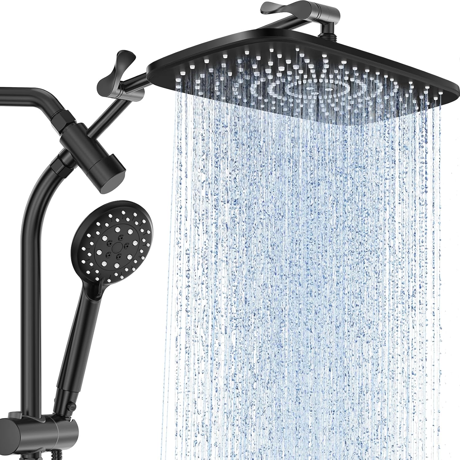 Veken | Shower Head Combo | 11.8 Inch | Matte Black - aborderproducts