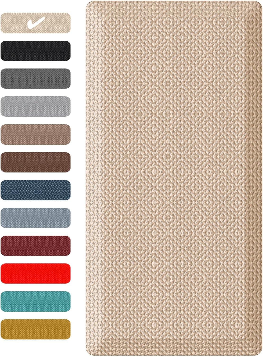 Ophanie | Anti Fatigue Standing Cushioned Mat | 20'' x 48'' | Beige - aborderproducts
