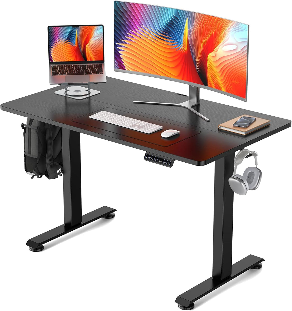 Veken | Electric Standing Desk | 48 Inch | Black