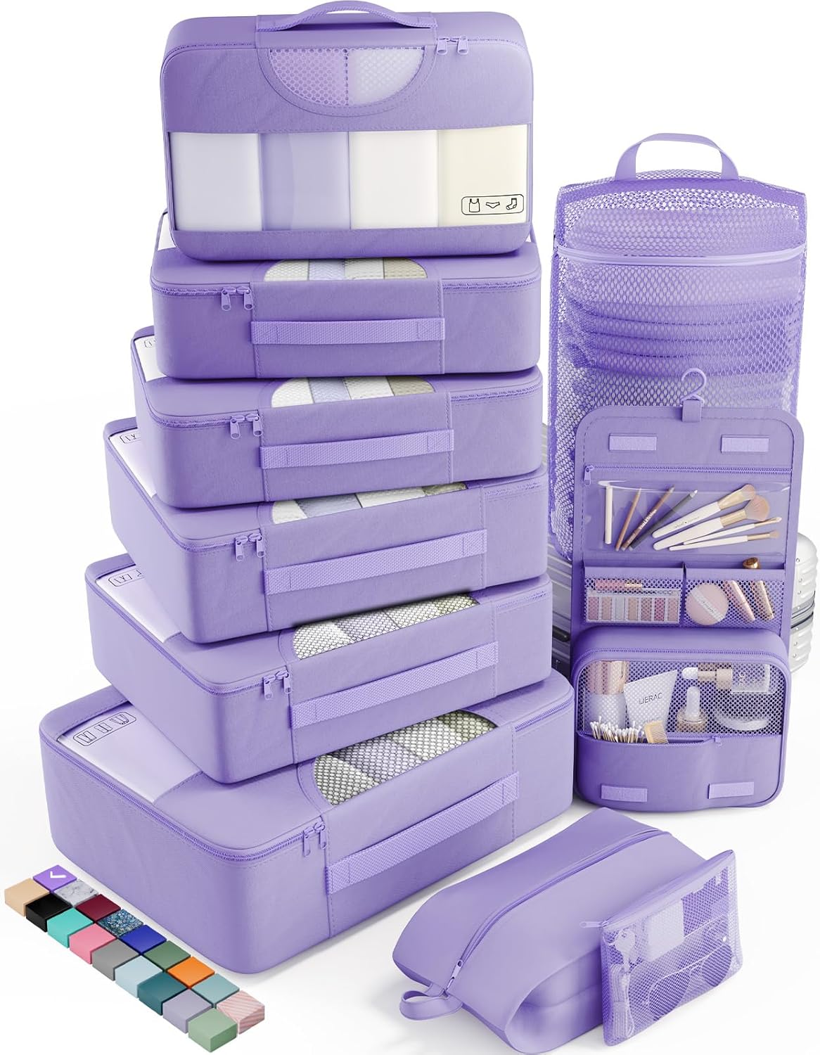 Veken | 10 Set | Packing Cube | Early Purple - aborderproducts