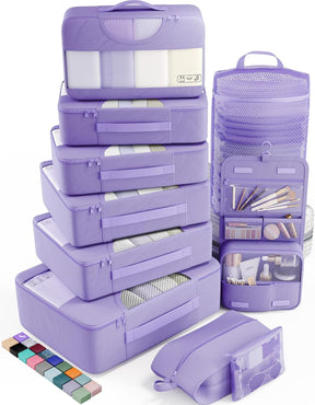 Veken | 10 Set | Packing Cube | Early Purple - aborderproducts