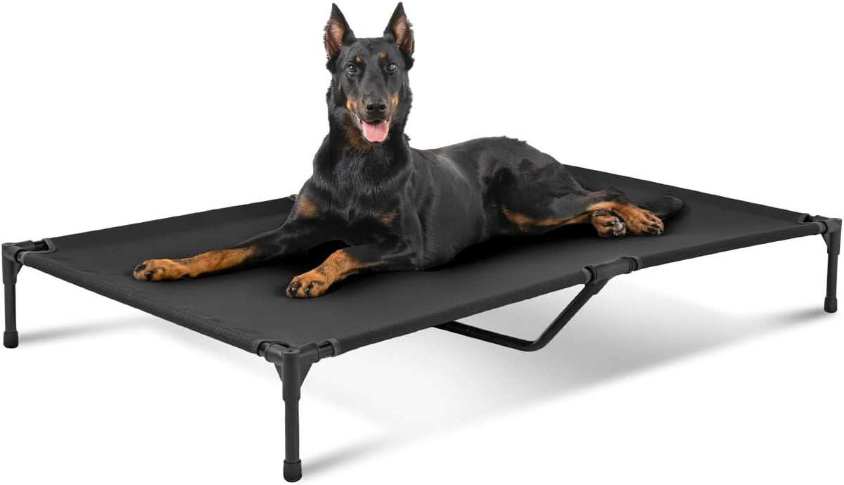 OhGeni | Elevated Dog Bed | 59 inches | Black