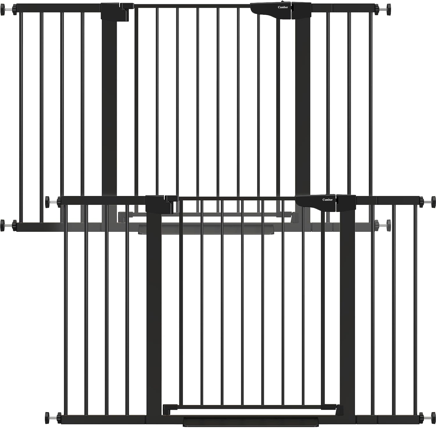 Cumbor | 2 Pack | 29.7"-51.5" | Baby Gate Extra Wide| Black