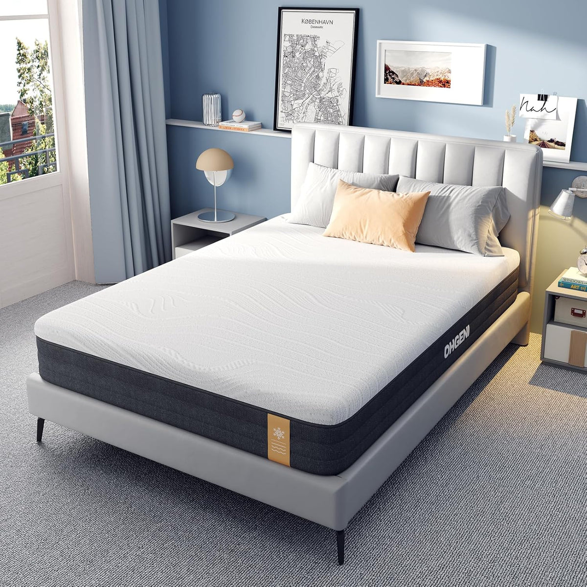 OhGeni | Foam Mattress | 75"L x 39"W x 8"Th | Twin