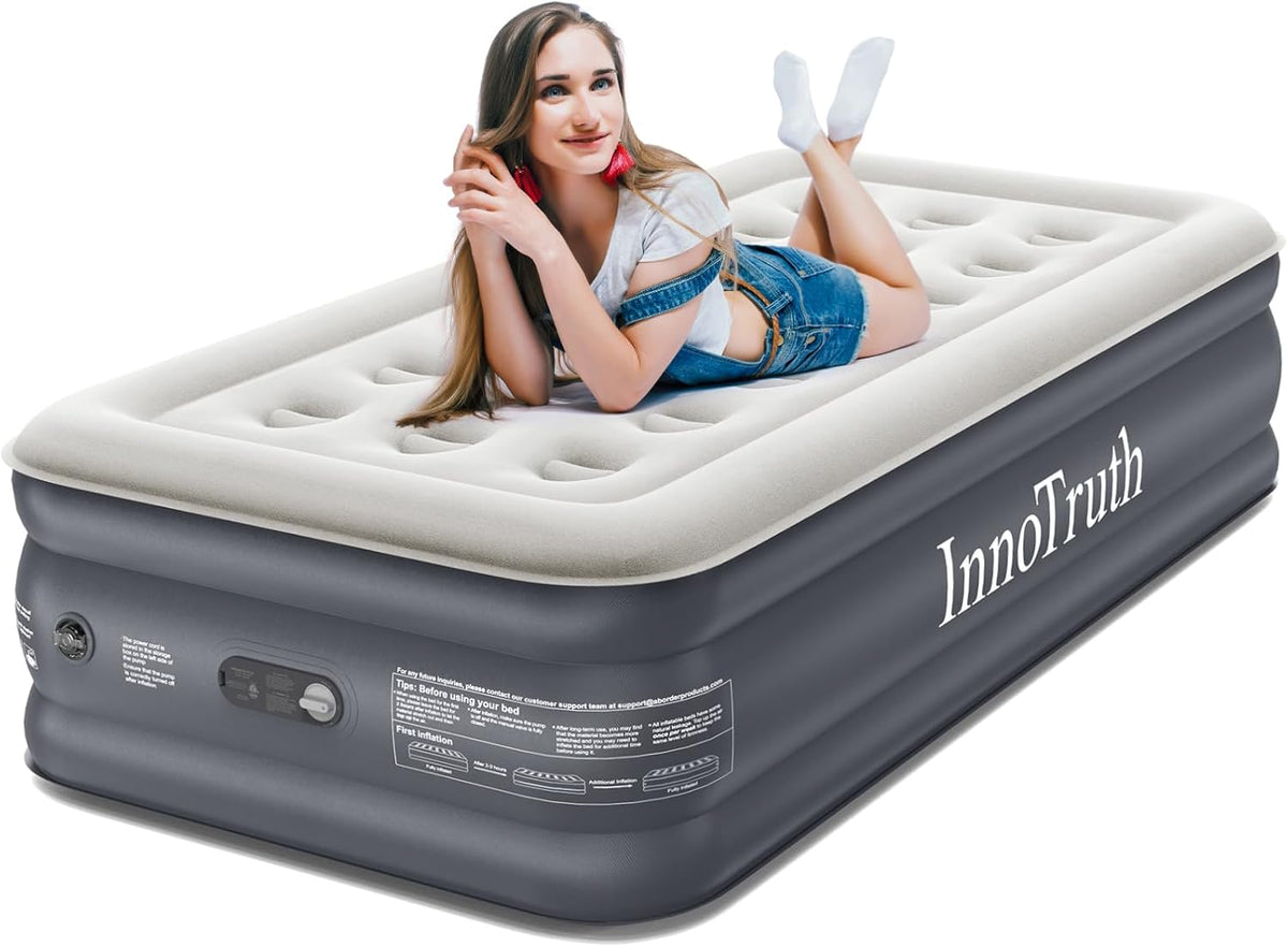 InnoTruth | Air Mattress | Twin | 18" | Dark Gray