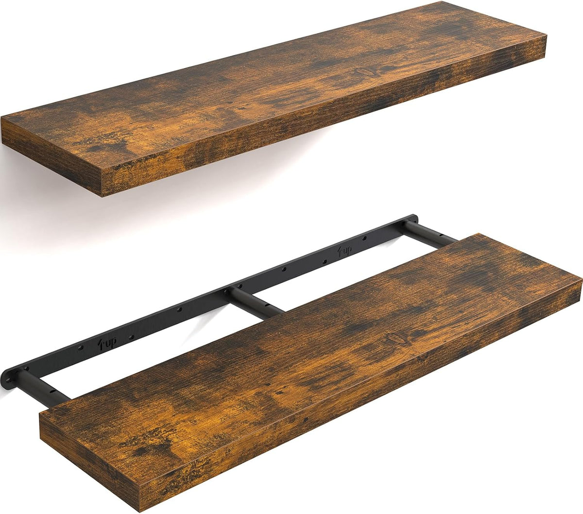 BAYKA | Floating Shelves | 36 inches | 2-Pack | Rustic Brown