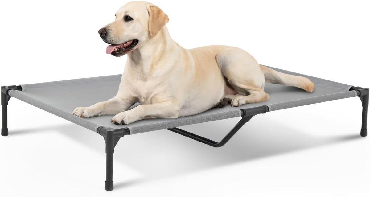 OhGeni | Elevated Dog Bed | 50 inches | Gray