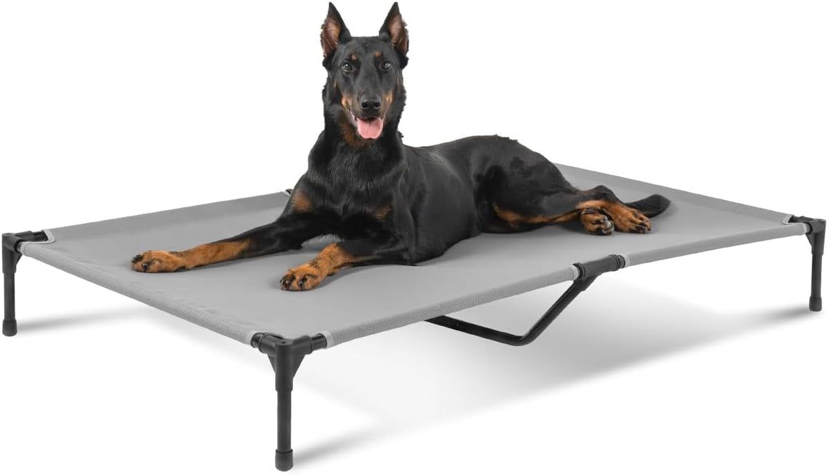 OhGeni | Elevated Dog Bed | 59 inches | Gray