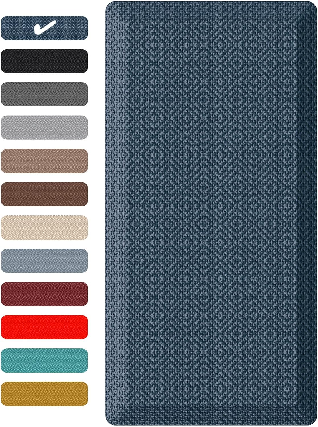 Ophanie | Anti Fatigue Standing Cushioned Mat | 24'' x 70'' | Blue