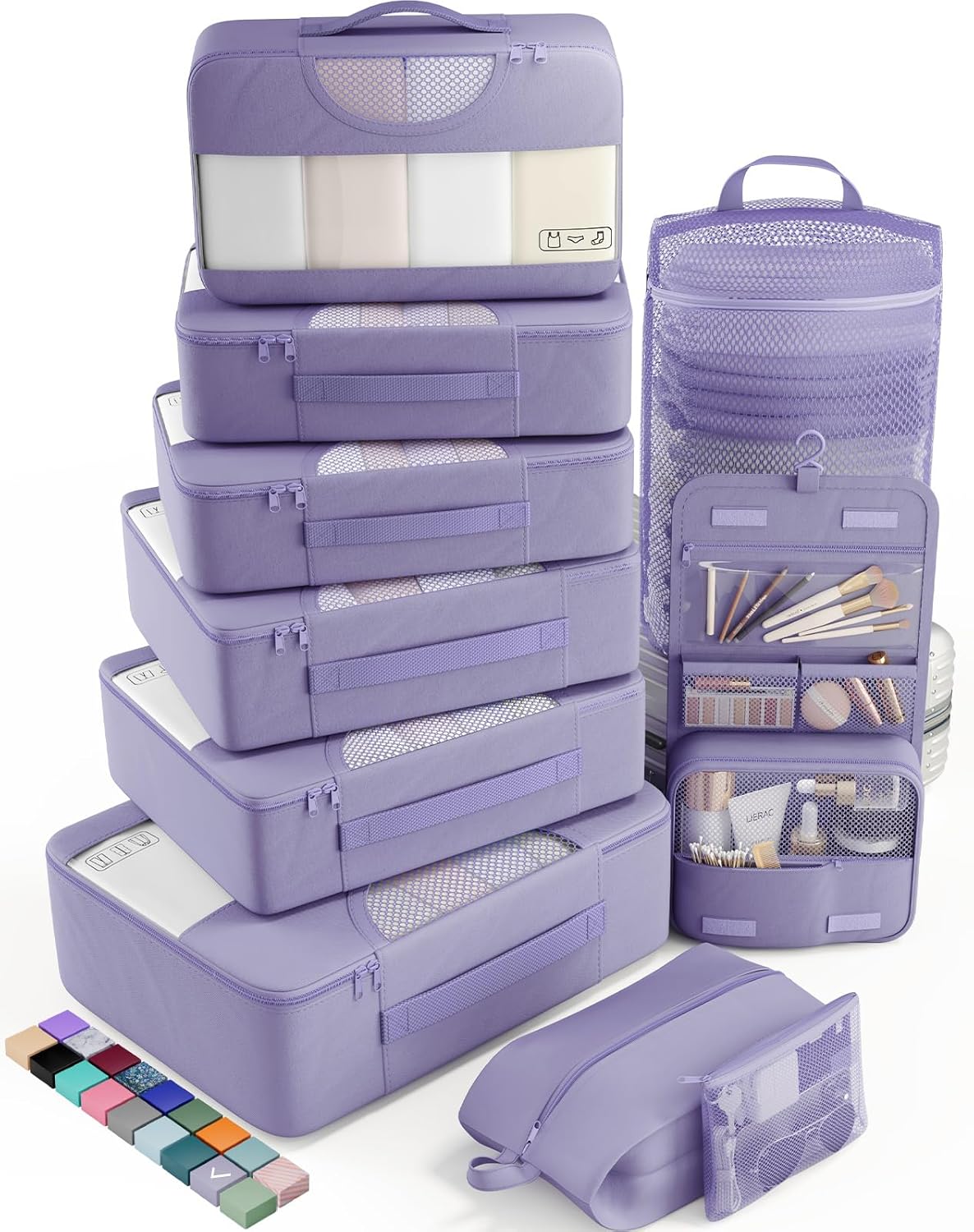 Veken | 10 Set | Packing Cube | Early Purple Gray - aborderproducts