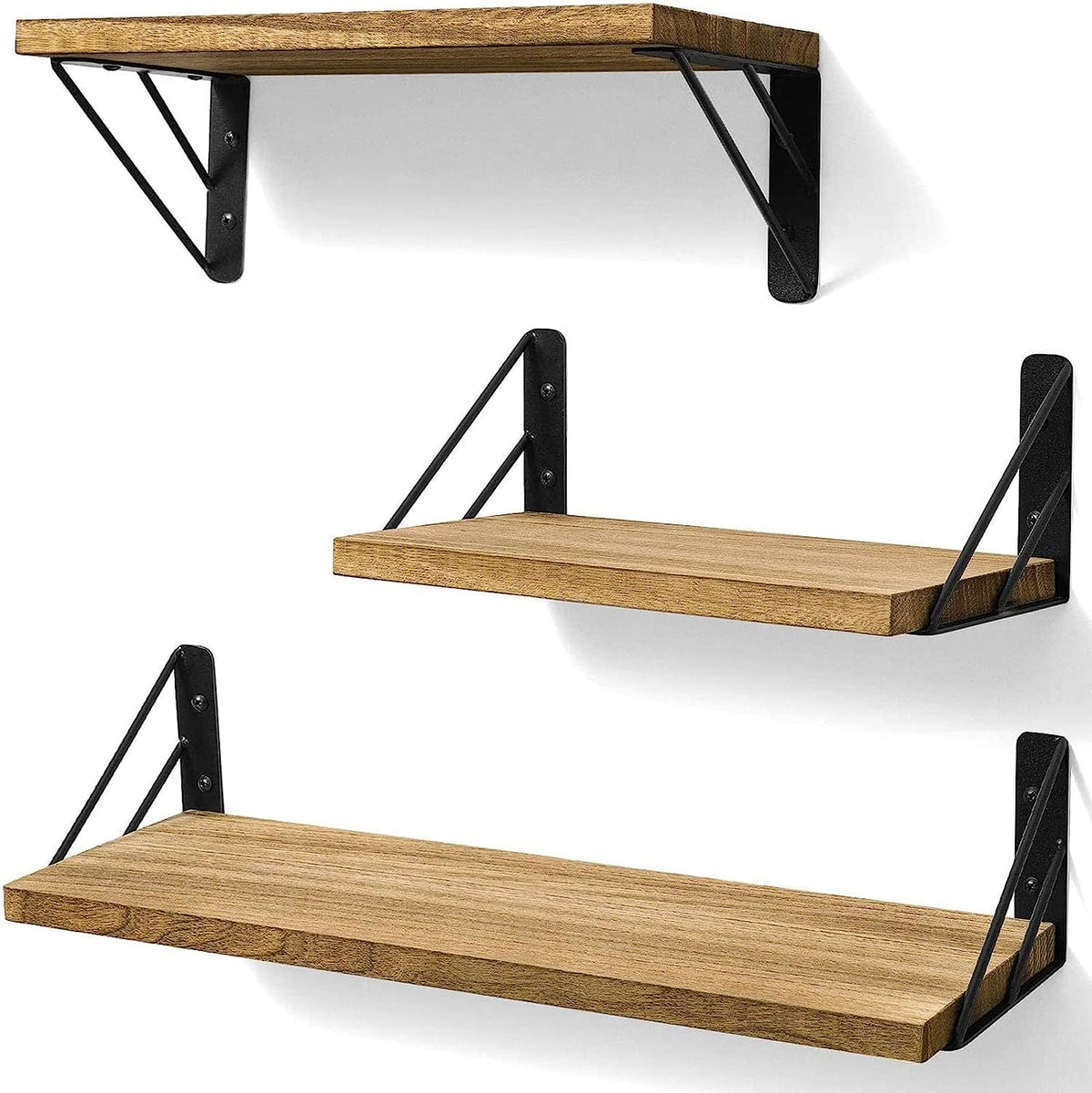 3-Pack Floating Shelves| Brown| BAYKA - aborderproducts