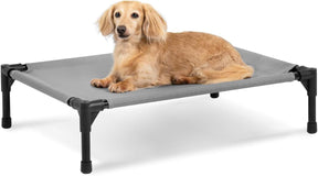 OhGeni | Elevated Dog Bed | 28inches | Gray