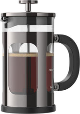 Veken French Press Coffee Maker 21oz 0.6 L, Heat Resistant Thickened Borosilicate Glass,Stainless Steel Brewer,Single Serve Small Pot, Cold Brew Cafetera Teapot for Kitchen Travel Camping, Dark Pewter - aborderproducts