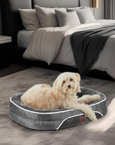 Orthopedic Dog Bed| Medium (28 x 21 x 6 Inch) |Gray|OhGeni - aborderproducts