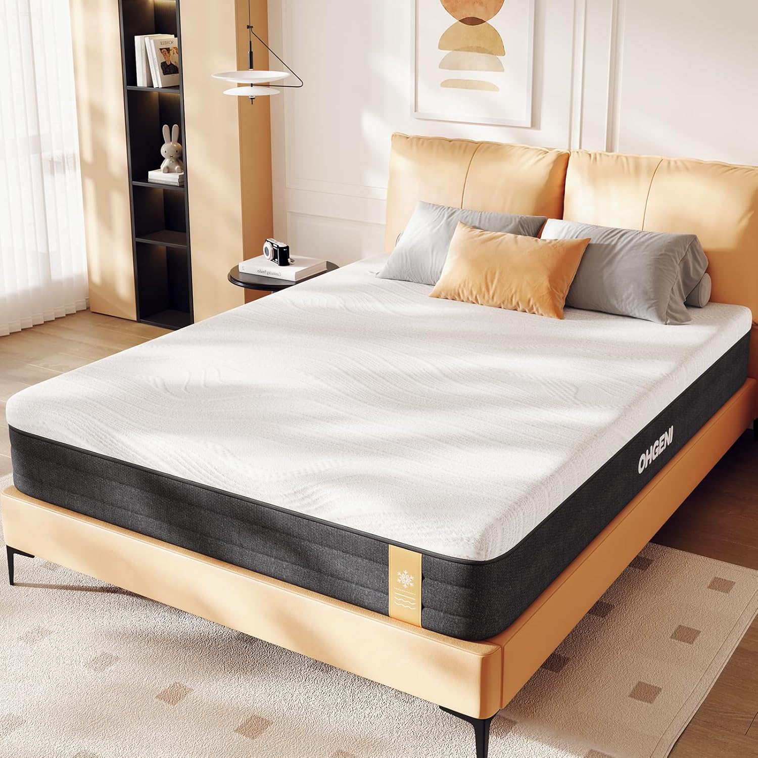 OhGeni | Foam Mattress |  80"L x 76"W x 10"H | King - aborderproducts