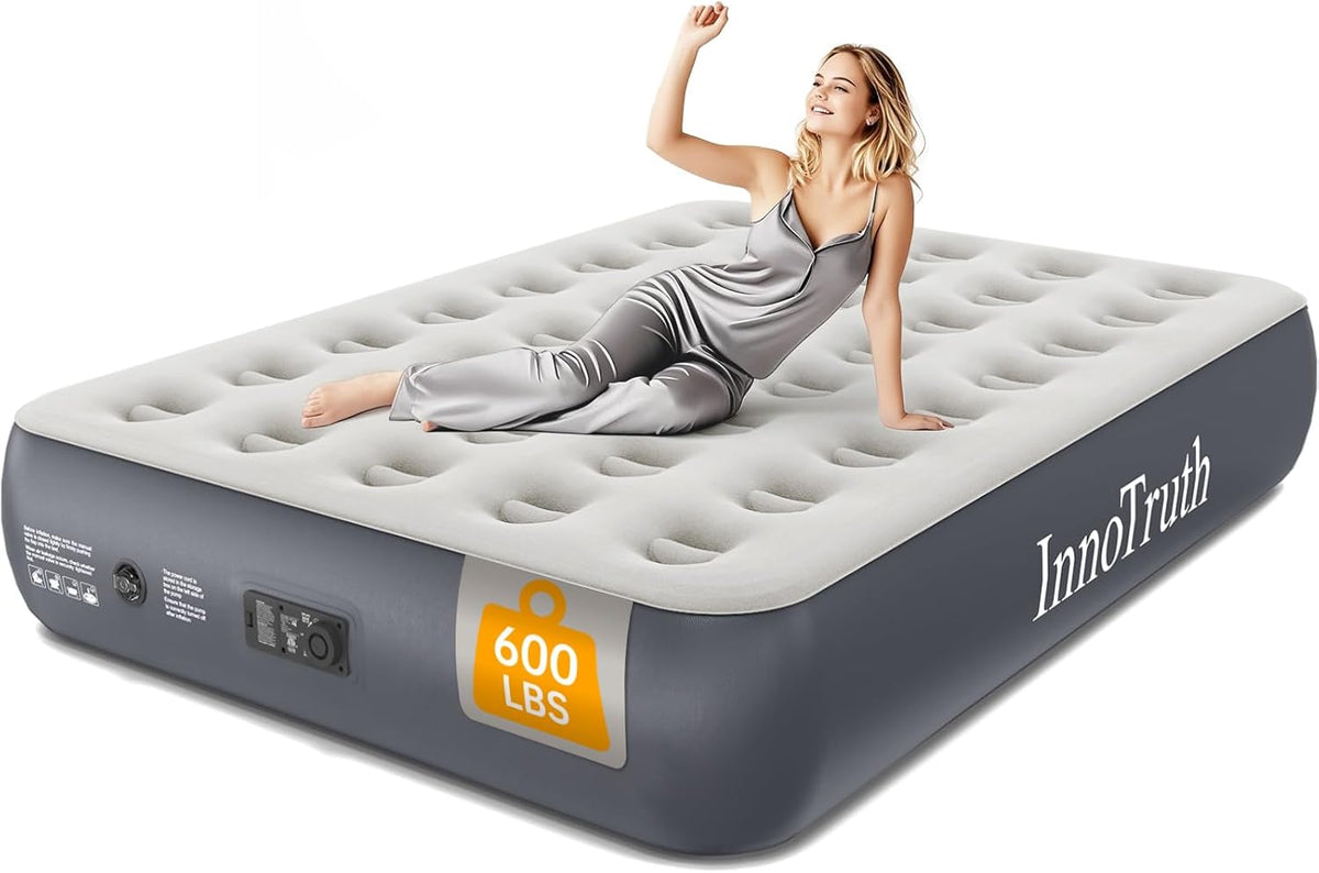 InnoTruth | Air Mattress | 13" | Full | Dark Gray - aborderproducts