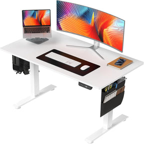 Veken | Standing Desk with Side Storage Pocket | 47.2 Inch | White