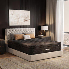 OhGeni | Hybrid Mattress | 10 Inch | Queen  | Black - aborderproducts