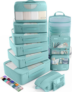 Veken | 10 Set | Packing Cube | Navy Gray - aborderproducts