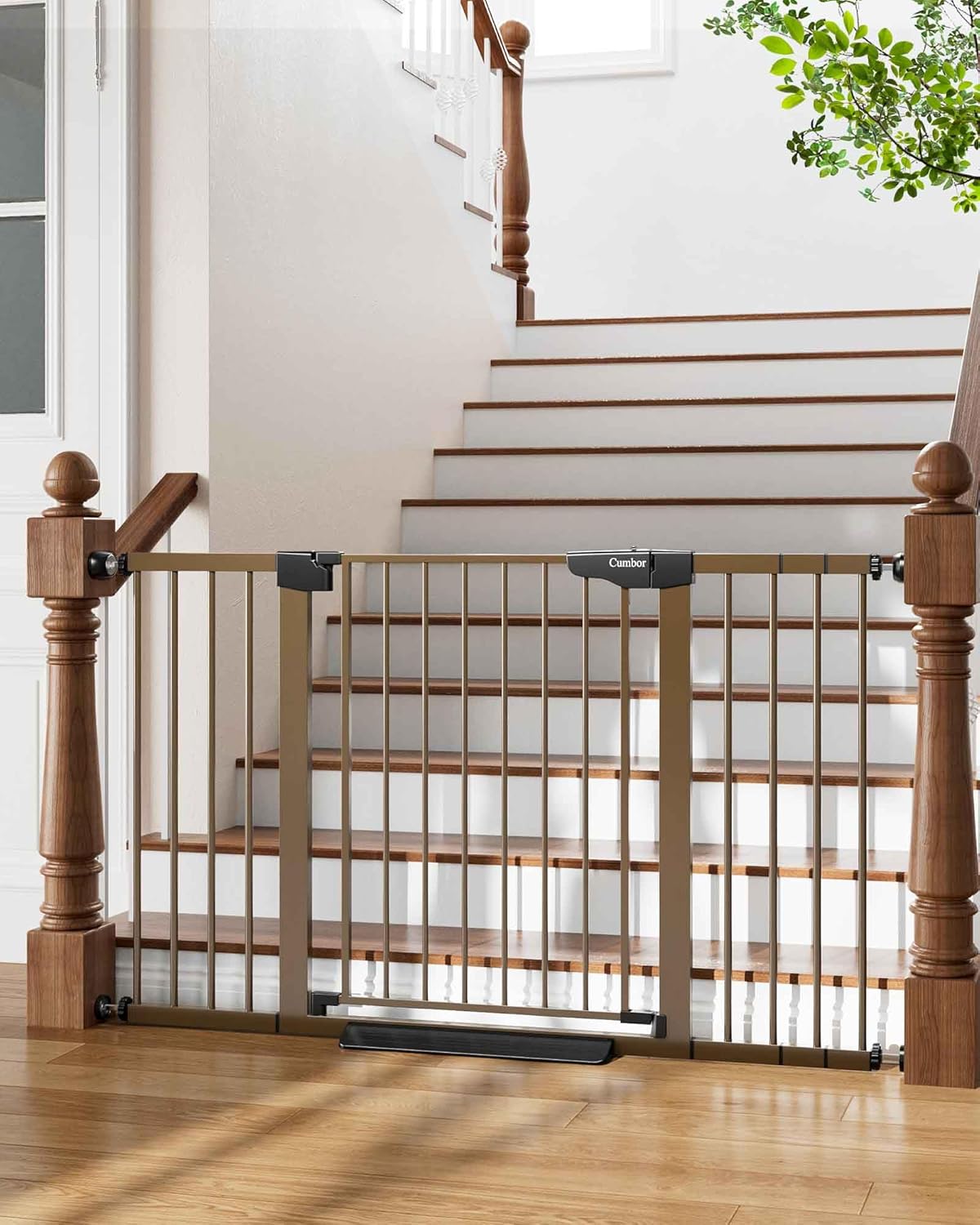 CUMBOR | SAFETY GATE | 29.7-54.2 x 30.5" | Brown - aborderproducts