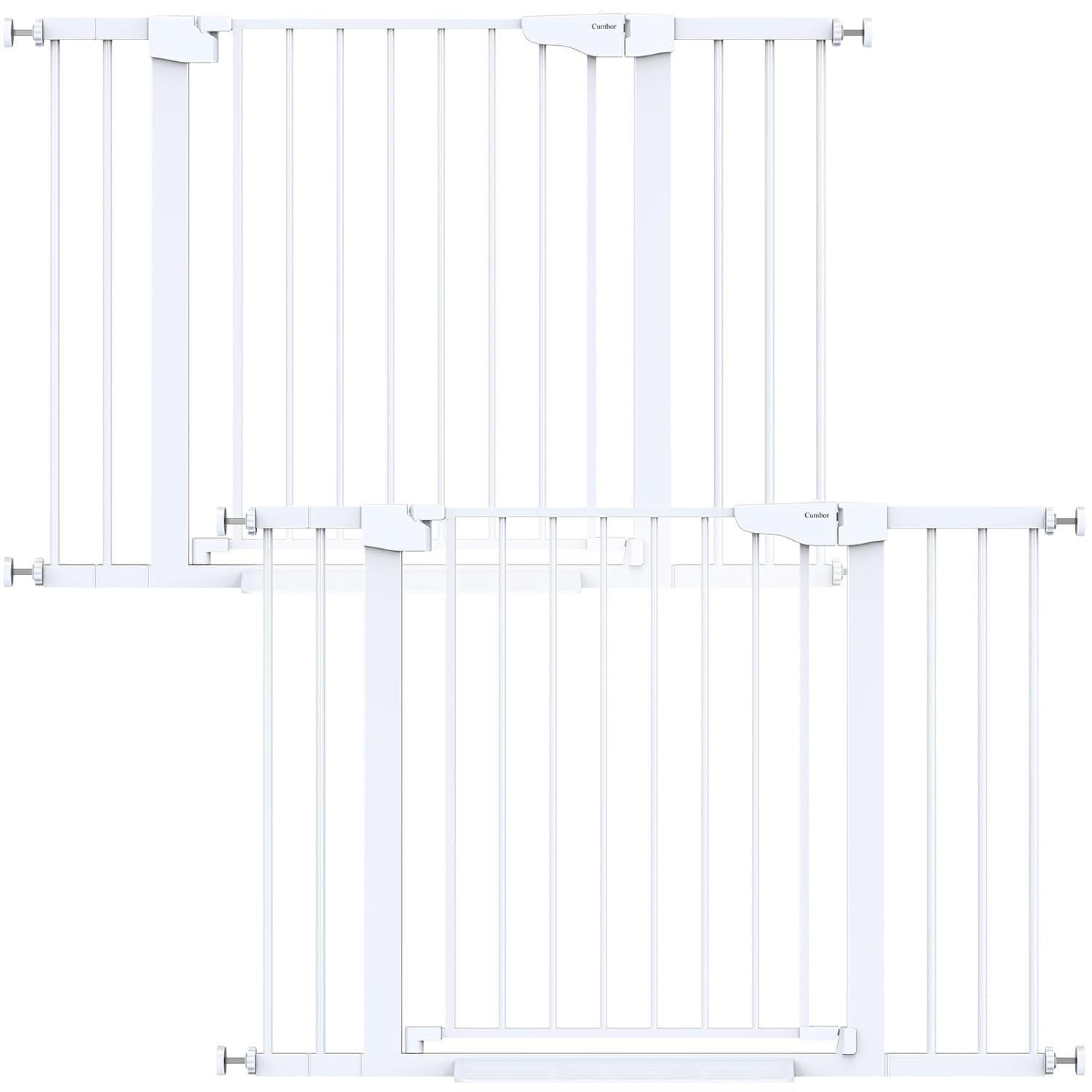 CUMBOR | SAFETY GATE | 29.7-46"W x 30.5"H | Pack of 2 | WHITE - aborderproducts