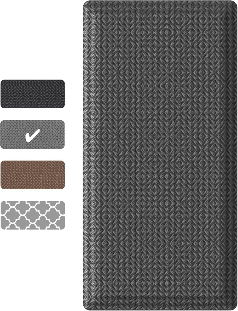 Ophanie | Anti Fatigue Cushioned Mat | 48"L x 20"W x 0.9"Th | Grey-zoom-