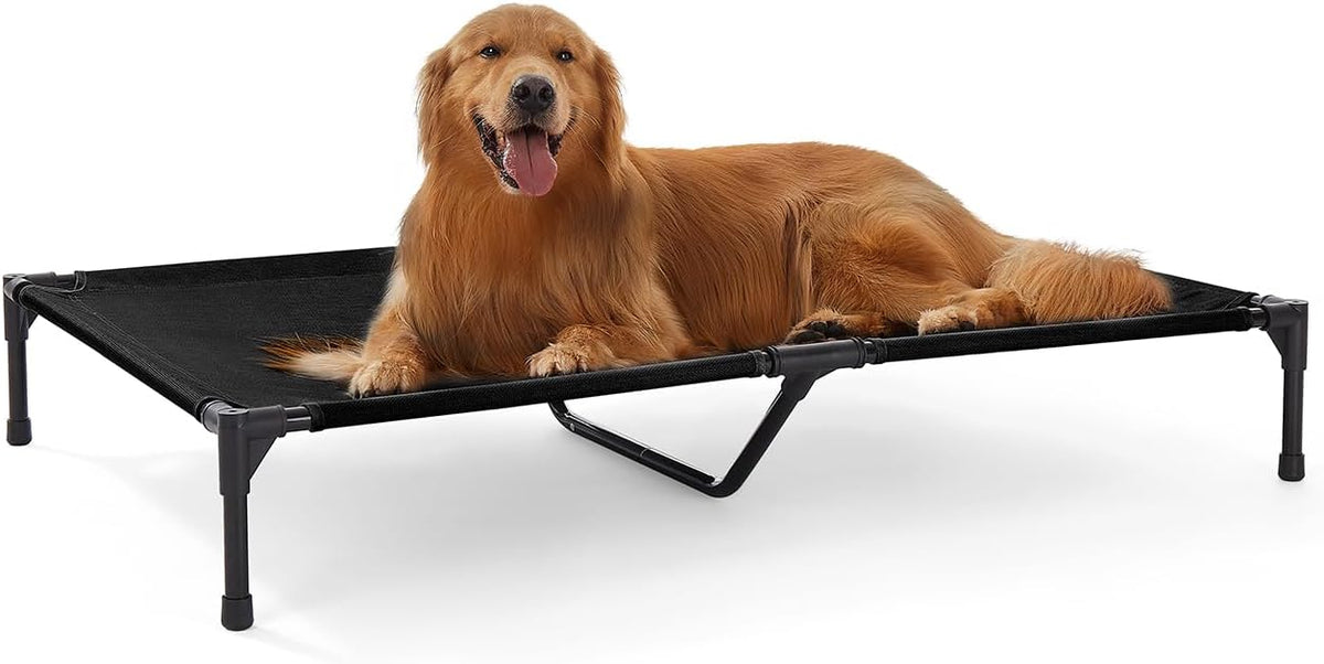 OhGeni | Elevated Dog Bed | 43 inches | Black