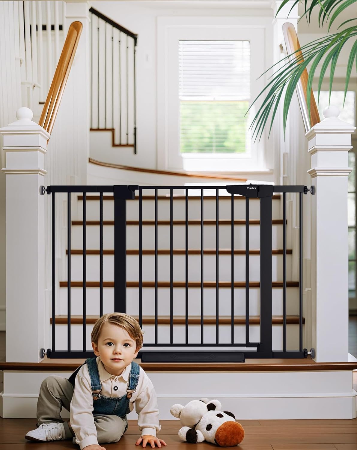 Cumbor | Safety Gate | 29.7-48"W x 30.5"H | Black - aborderproducts