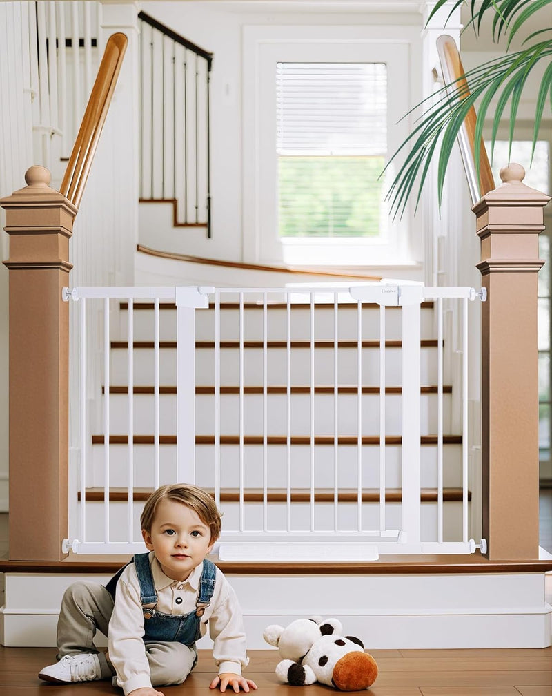 Cumbor | Safety Gate | 29.7-48"W x 30.5"H | White-zoom-